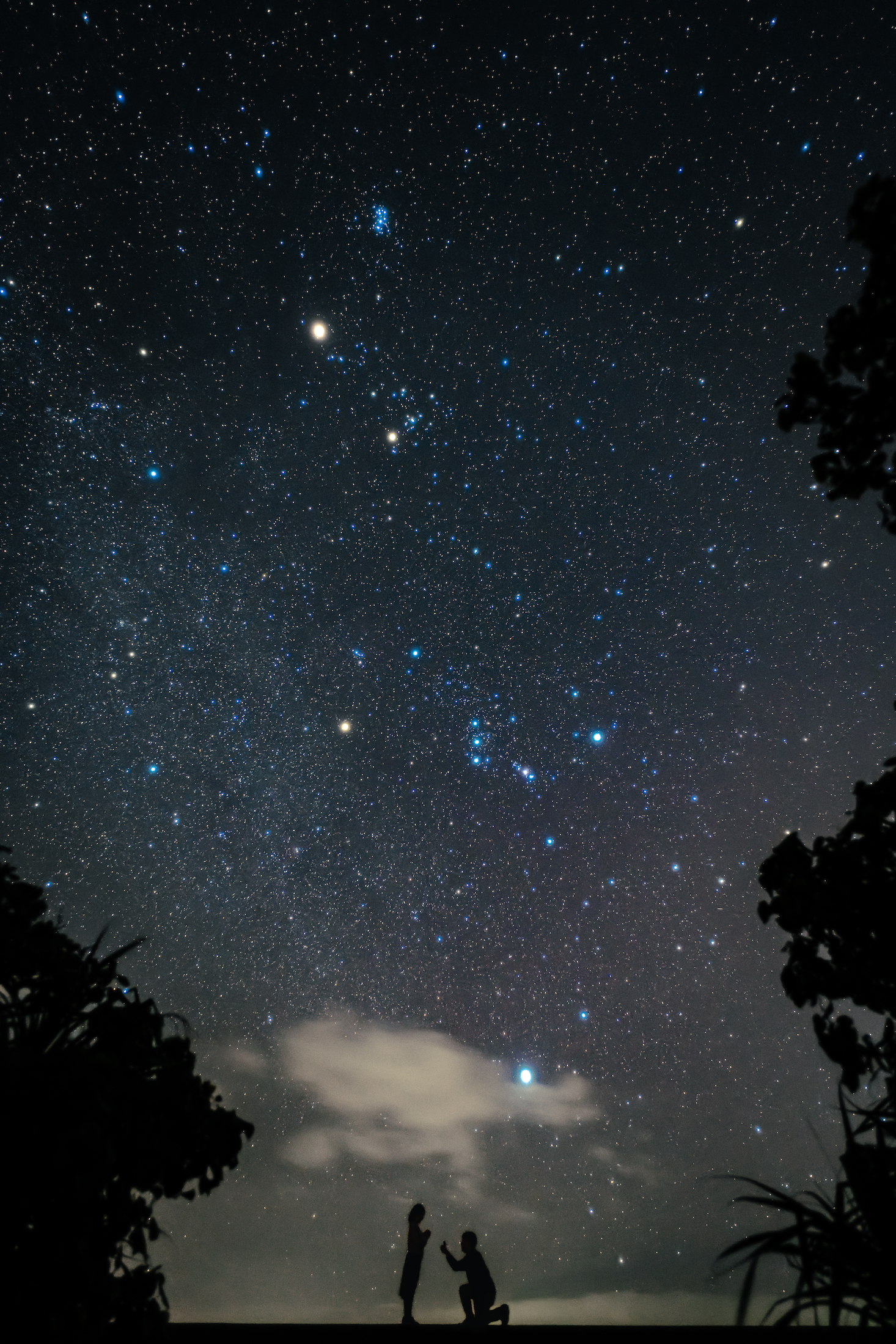 古宇利島 冬の星空 オリオン座 星空フォト撮影　作例